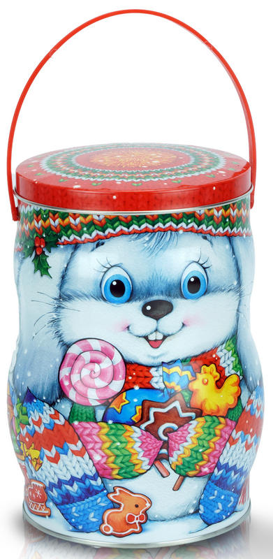 сладкий новогодний подарок Зайка с конфетками